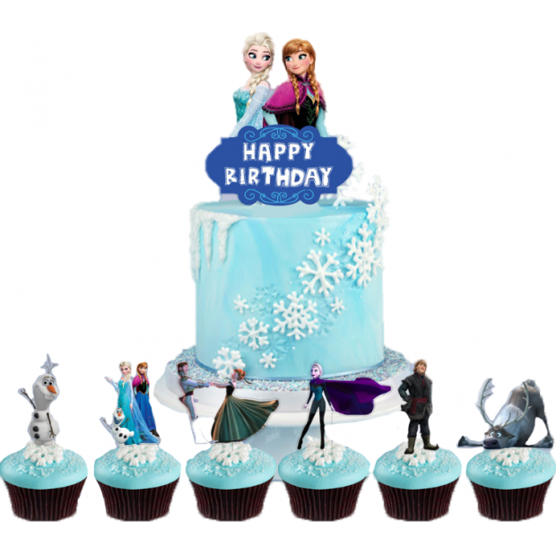 Topper na tortu Frozen 7ks - Cakesicq