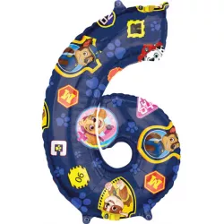 Balónek 66x43 cm Paw Patrol číslo 6 - Amscan