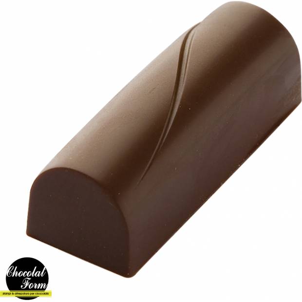 Pralinková forma okrúhly obdĺžnik s linkou 43x15x14mm - CHOCOLATE WORLD