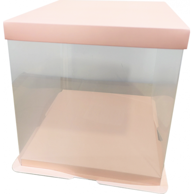 Dvouvrstvová krabica na tortu losos 25x26cm - Cakesicq