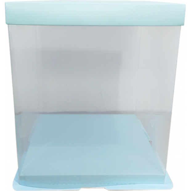 Jednovrstvová krabica na tortu modrá 18x26cm - Cakesicq