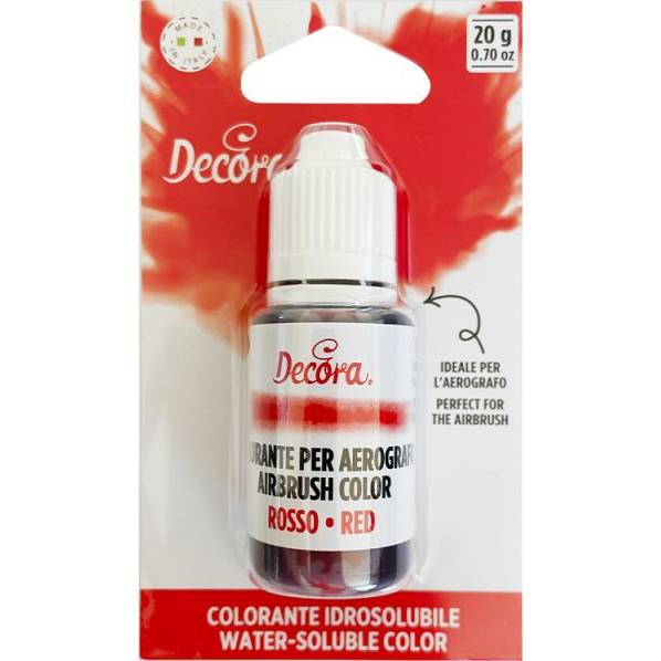 Airbrush farba tekutá červená 20g - Decora