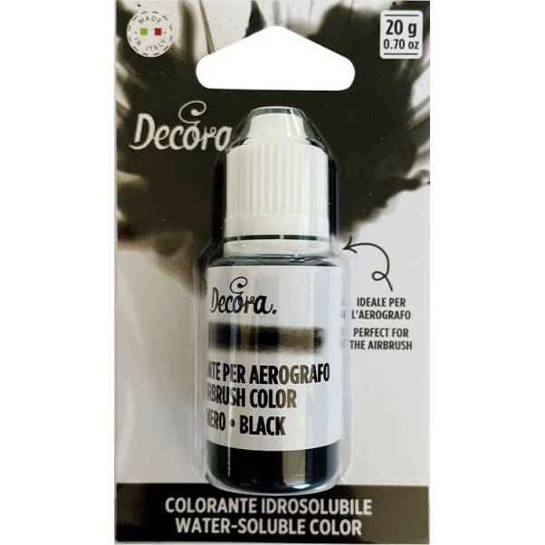 Airbrush farba tekutá čierna 20g - Decora
