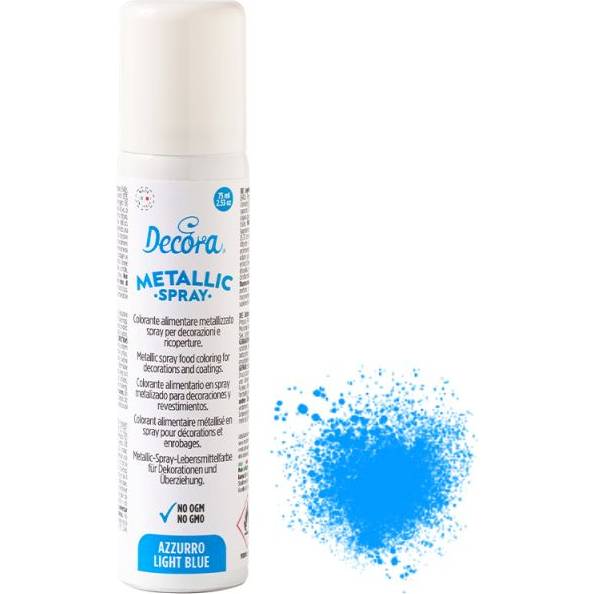 Modrý metalický sprej 75 ml - Decora