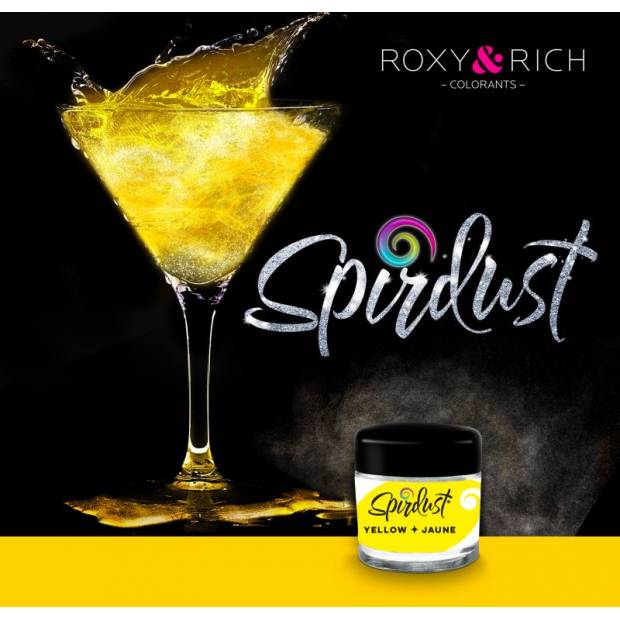 Metalická farba na nápoje Spirdust yellow 1,5g - Roxy and Rich