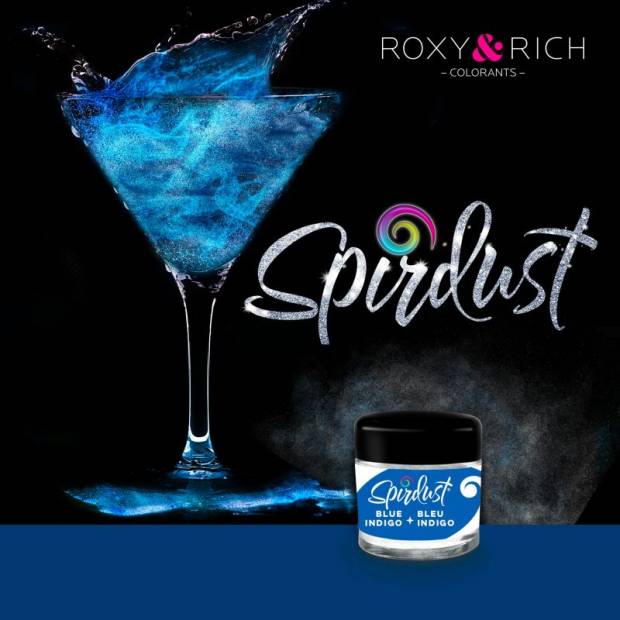 Metalická farba na nápoje Spirdust blue indigo 1,5g - Roxy and Rich