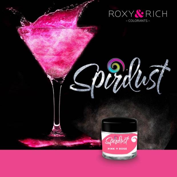 Metalická farba na nápoje Spirdust pink 1,5g - Roxy and Rich