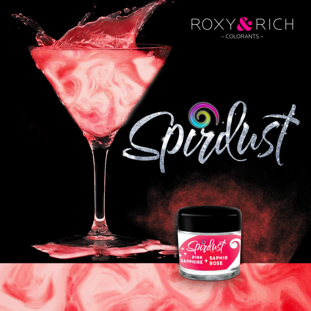 Metalická farba na nápoje Spirdust pink sapphire 1,5g - Roxy and Rich