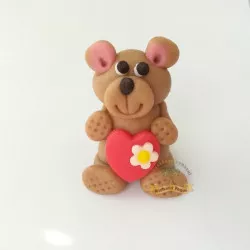 Figúrka na tortu medvedík 5 cm z kokosovej hmoty - Fagos