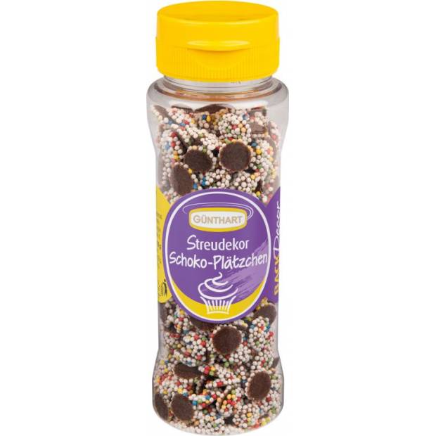 Mini čokoládové kvapky s farebnými makovými semienkami, 95g - Gunthart
