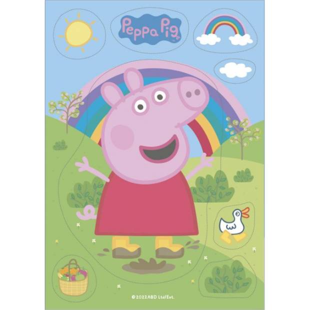 Jedlý papier 20cm prasiatko Peppa 14,8x21 cm - Dekora