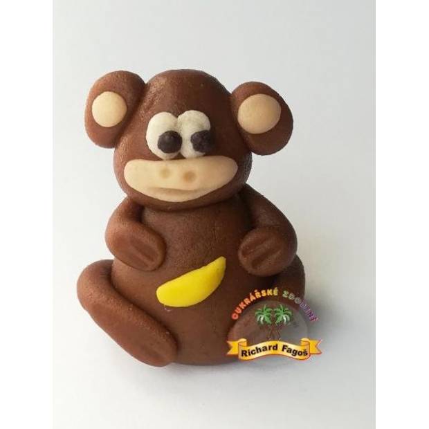 Figúrka opice na torte 5 cm z kokosového plastu - Fagos