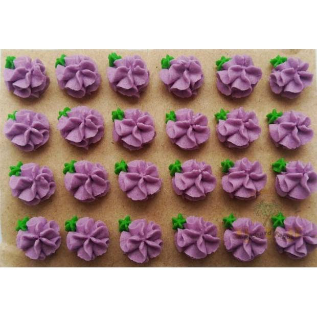 Cukrové kvety fialové 24ks - Fagos