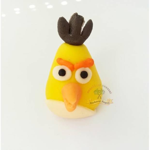 Angry Birds Chuck 4cm tortová figúrka z kokosu - Fagos