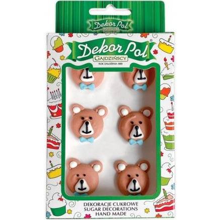 Cukrové dekorácie medvedíky 6ks - Dekor Pol