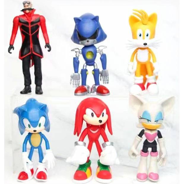 Figúrky na tortu 6ks Ježko Sonic 12cm - Cakesicq