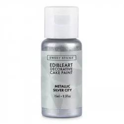 Metalická farba tekutá 15ml Silver City - Sweet Sticks