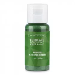 Metalická farba tekutá 15ml Emerald green - Sweet Sticks