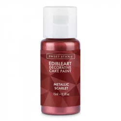 Metalická farba tekutá 15ml Scarlet - Sweet Sticks