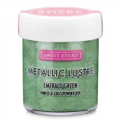 Prachová farba metalická Emerald Green 10ml - Sweet Sticks