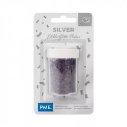 Posyp Glitter Flakes, strieborno-fialová bez TiO2 - PME