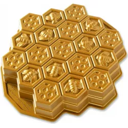 NW Forma včelí plástev 10 cup zlatá - Nordic Ware