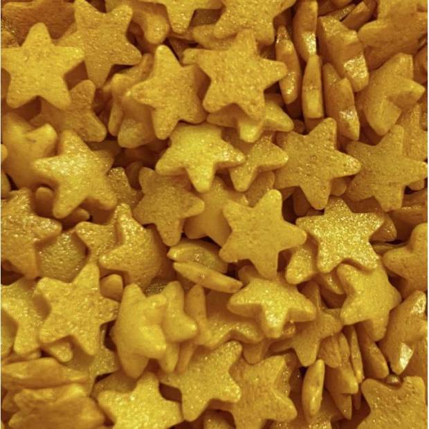 Cukor na zdobenie svetlých zlatých hviezdičiek 60g - Scrumptious