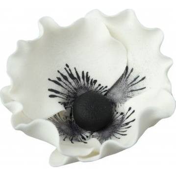 Dekorácia z cukrového maku 6ks8cm biely kvet - Dekor Pol