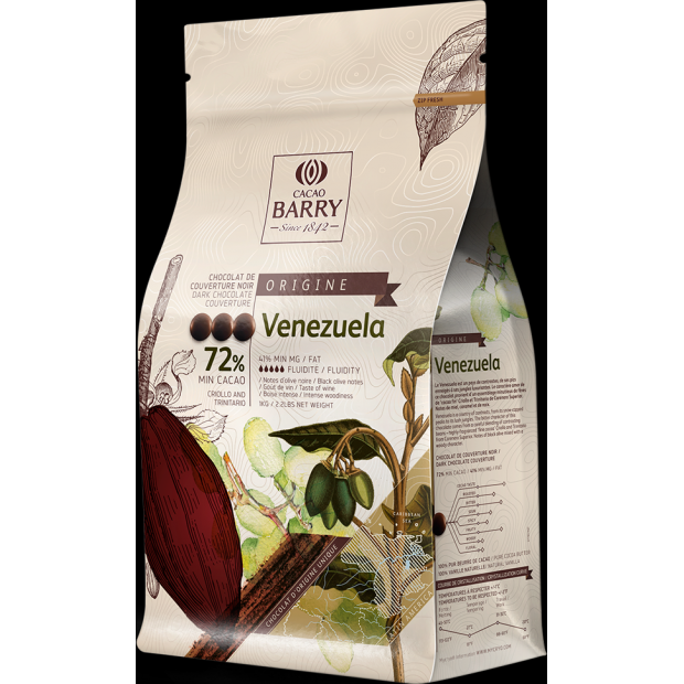 Cacao Barry Origin čokoláda VENEZUELA hořká 72% 1kg