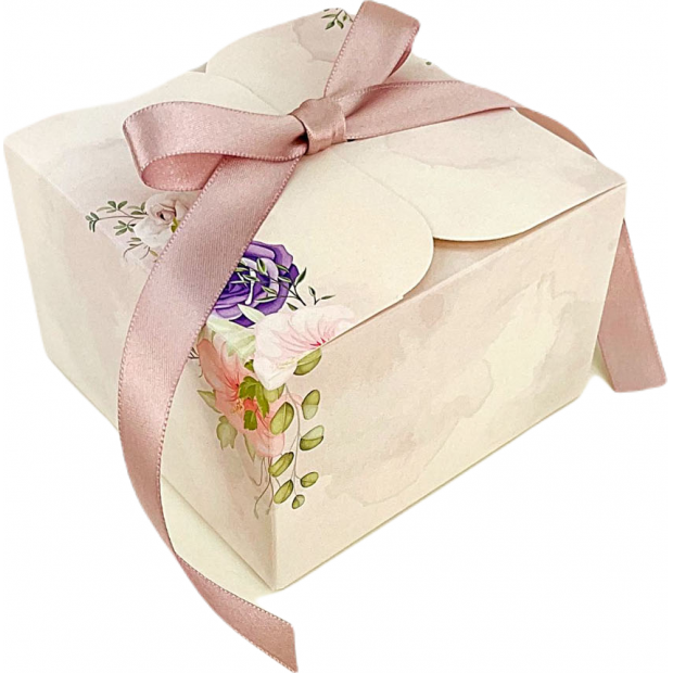 Svadobná krabička na kvety 110 × 110 × 70 mm 8ks - Goldpress