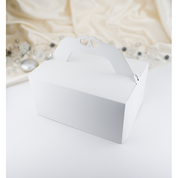 Svadobná krabička so srdiečkami 185 × 135 × 95 mm 8ks - Goldpress