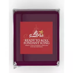 SweetArt potahovací a modelovací hmota vanilková Burgundy (250 g) - dortis