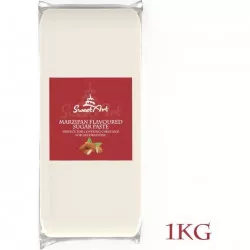 SweetArt potahovacia a modelovacia hmota s príchuťou marcipánu White (1 kg) - dortis