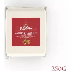 SweetArt potahovacia a modelovacia hmota s príchuťou marcipánu White (250 g) - dortis