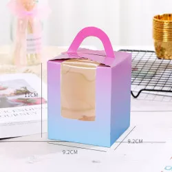 Krabička na cupcakes 100 ks dúhové Unicorn - Cakesicq