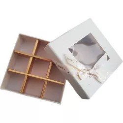 Krabička na pralinky 12 × 12 × 4 cm, 5 ks - Cakesicq
