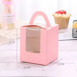 Krabička na pralinky 12 × 12 × 4 cm, 5 ks, ružová - Cakesicq