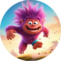 Jedlý papier Troll ružový 19,5 cm - PICTURE