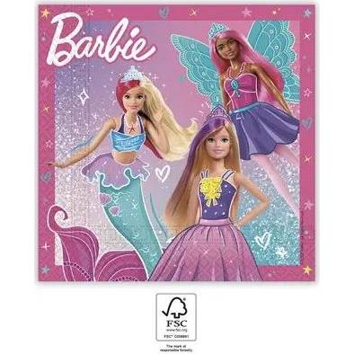 Papierové obrúsky Barbie 33x33cm, 20ks - Procos