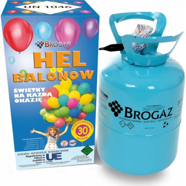 Hélium pre balóny 30 - 7l + 30ks balónov - Brogaz