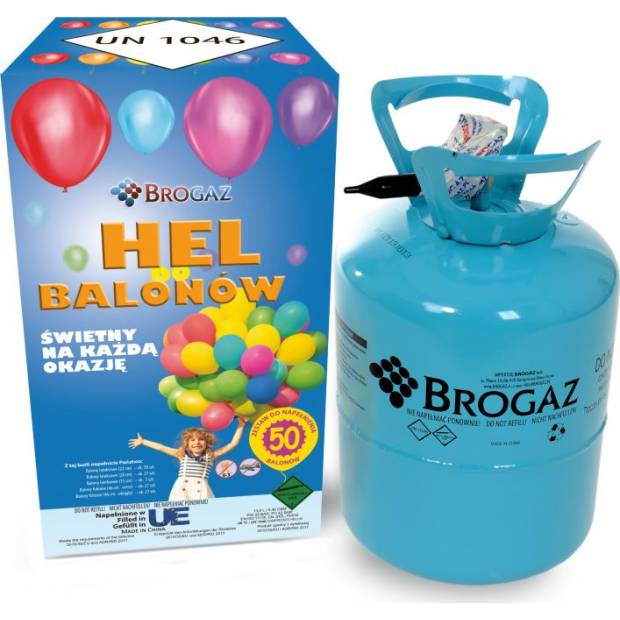 Hélium pre balóny 50 - 13,6l + 50ks balónov - Brogaz