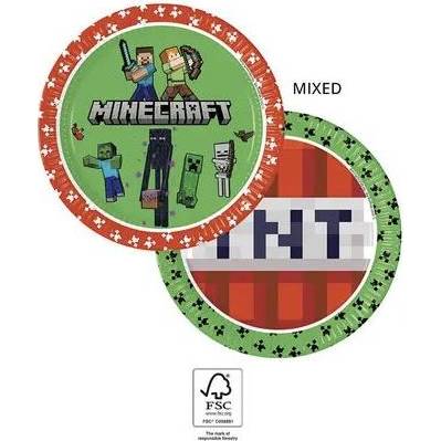 Papierové taniere minecraft 23cm, 8ks - Procos