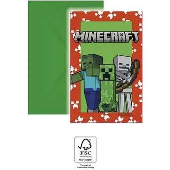 Pozvánky Minecraft, 6ks - Procos