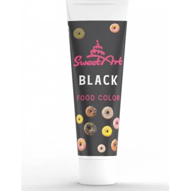 SweetArt gélová farba v tube Black (30 g) - dortis