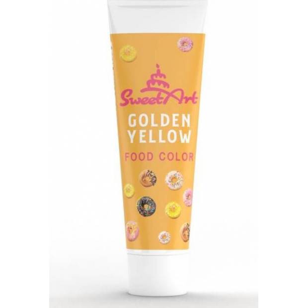 SweetArt gélová farba v tube Golden Yellow (30 g) - dortis