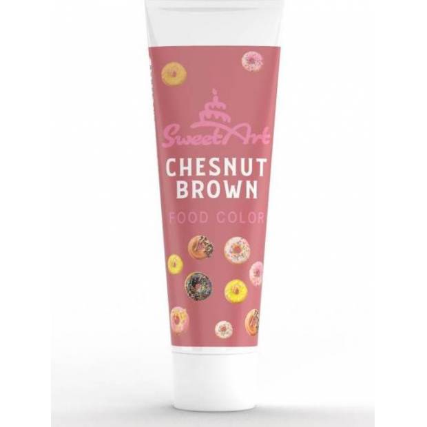 SweetArt gélová farba v tube Chestnust Brown (30 g) - dortis