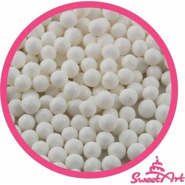 SweetArt cukrové perly biele 5 mm (80 g) - dortis