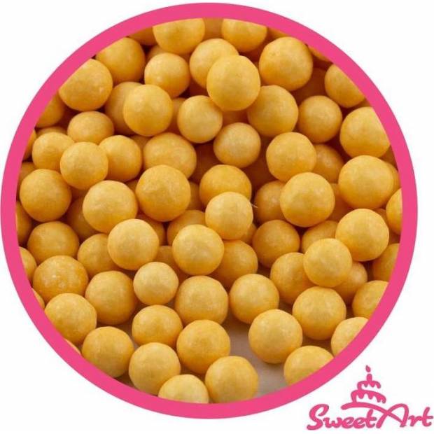 SweetArt cukrové perly zlatožlté matné 7 mm (80 g) - dortis