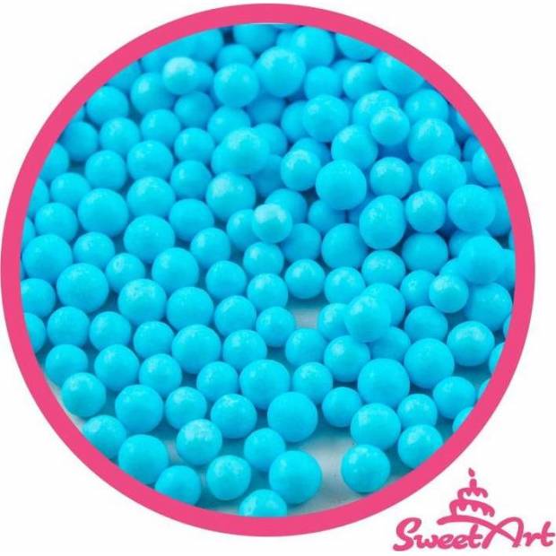 SweetArt cukrové perly nebesky modré 5 mm (80 g) - dortis
