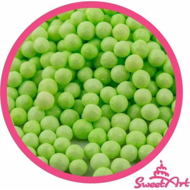 SweetArt cukrové perly svetlozelené 5 mm (80 g) - dortis